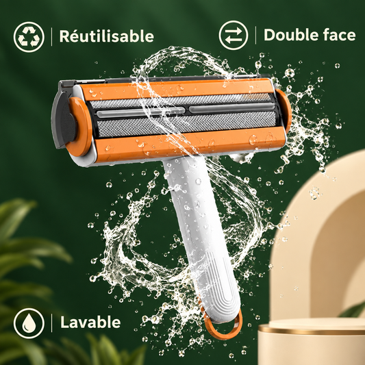 Rouleau anti-poils réutilisable blanc PawZen pour poils de chien et de chat